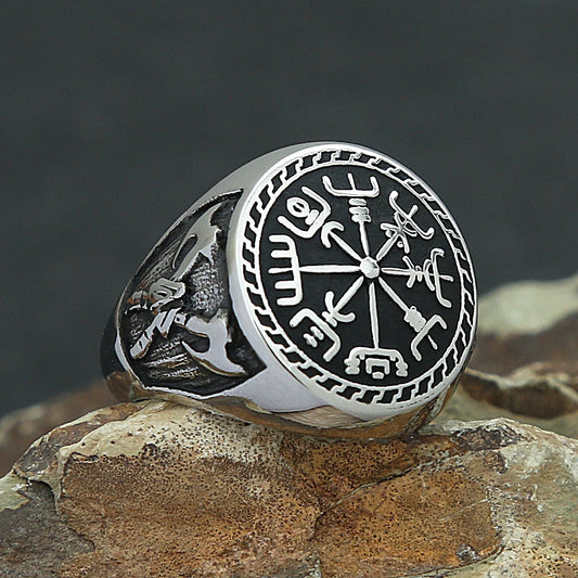 Viking Compass Ring (316L)