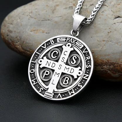 Saint Benedict Medal Pendant Necklace (316L)