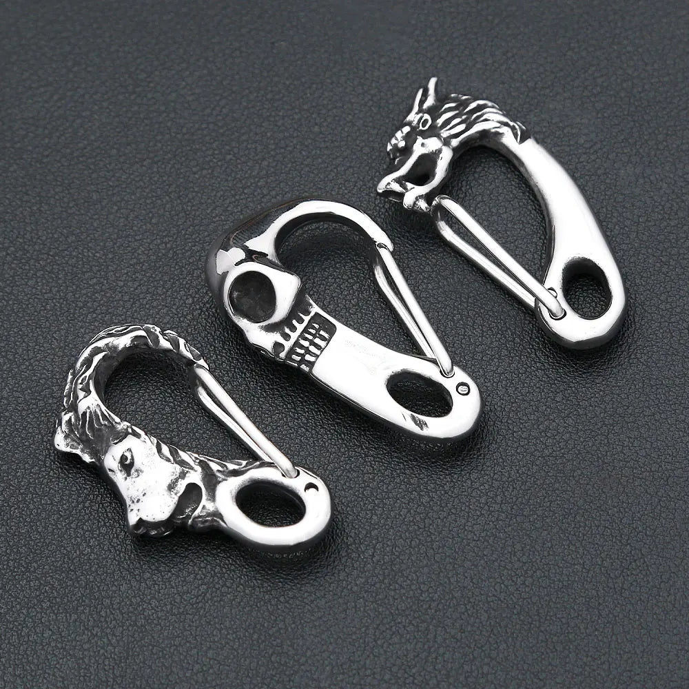Lion Head Carabiner Keychain (316L)