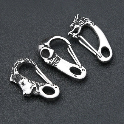 Lion Head Carabiner Keychain (316L)