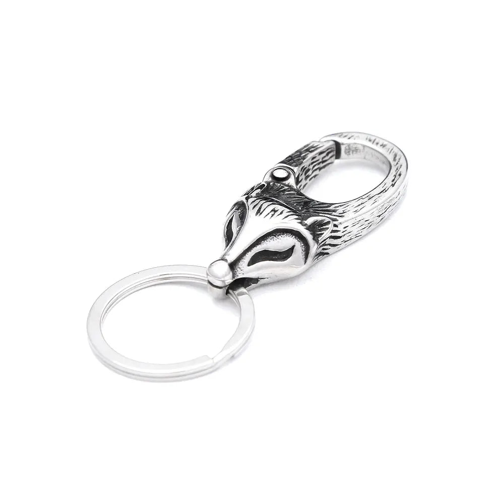 Lion Head Carabiner Keychain (316L)