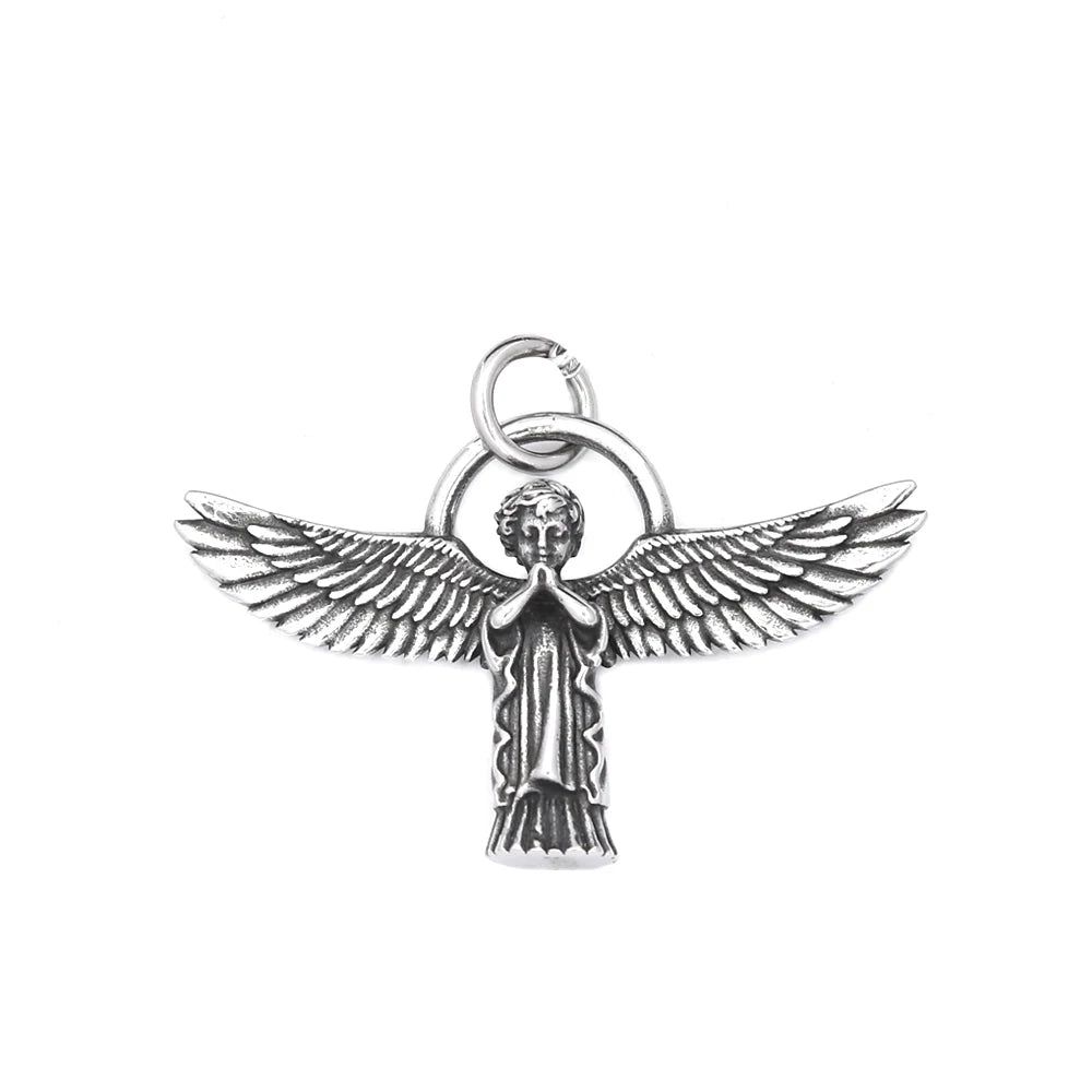 Guardian Angel Wings Pendant Necklace (316L)
