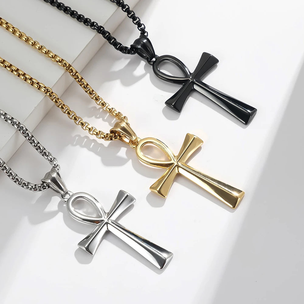 Classic Egyptian Ankh Cross Necklace (316L)