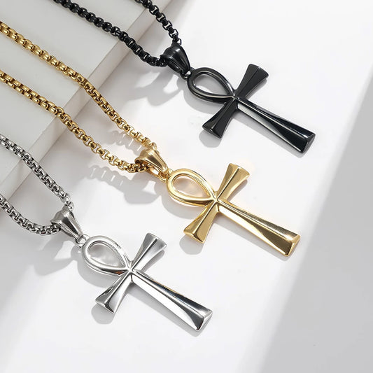 Classic Egyptian Ankh Cross Necklace (316L)