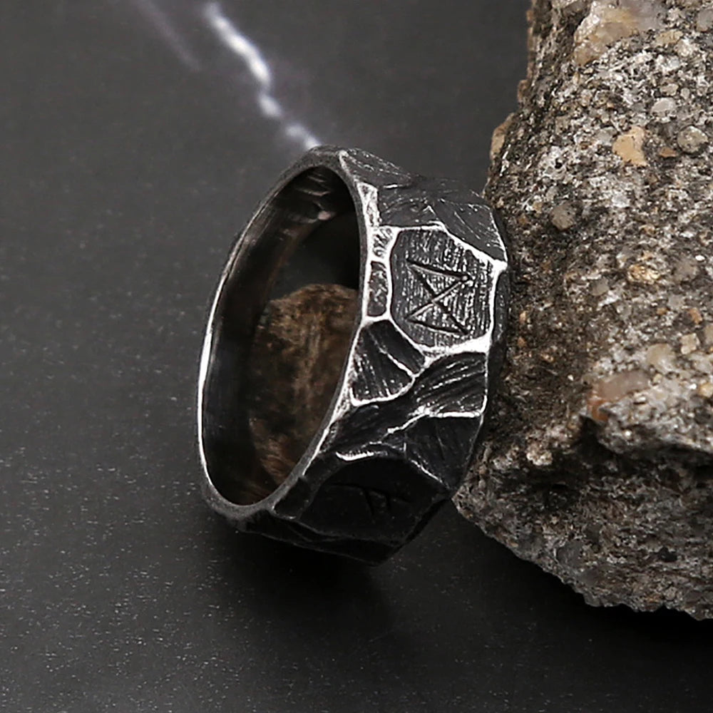 Runic Texture Ring (316L)