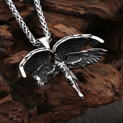 Guardian Angel Wings Pendant Necklace (316L)