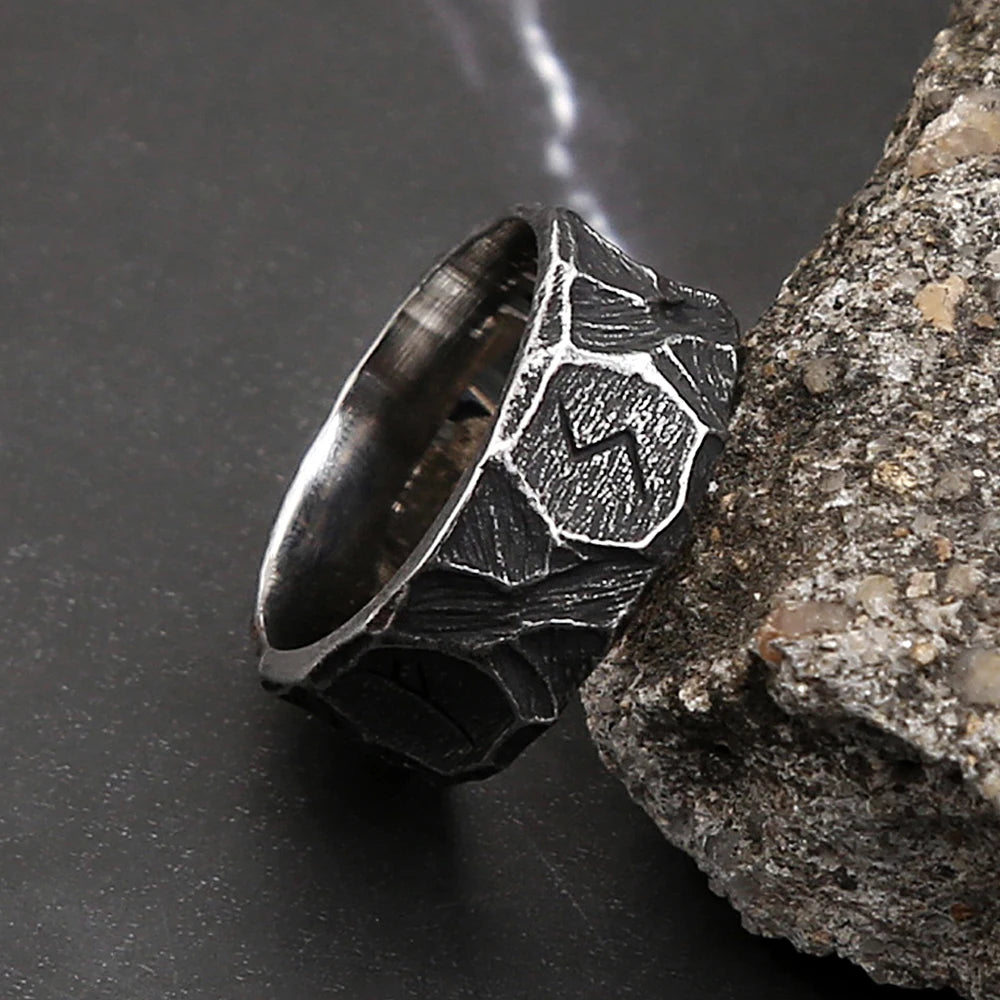 Runic Texture Ring (316L)