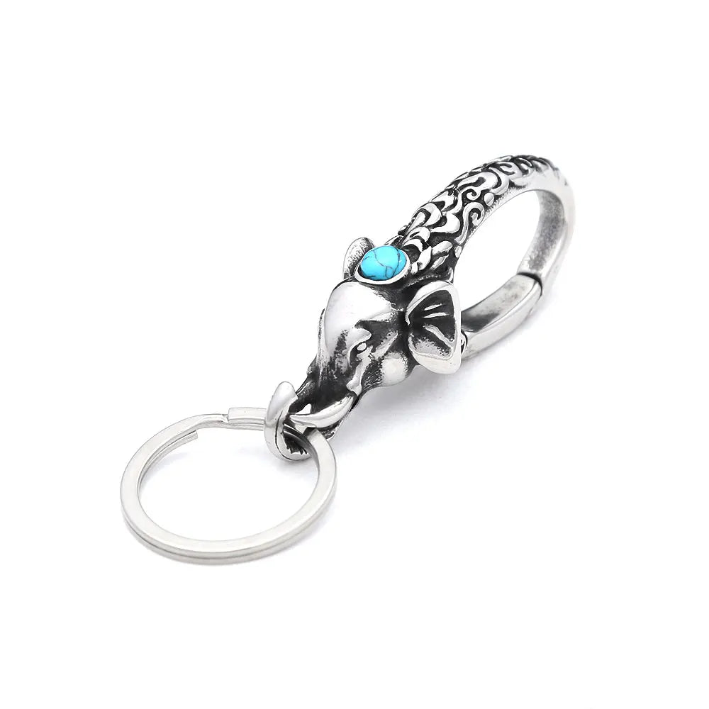 Lion Head Carabiner Keychain (316L)