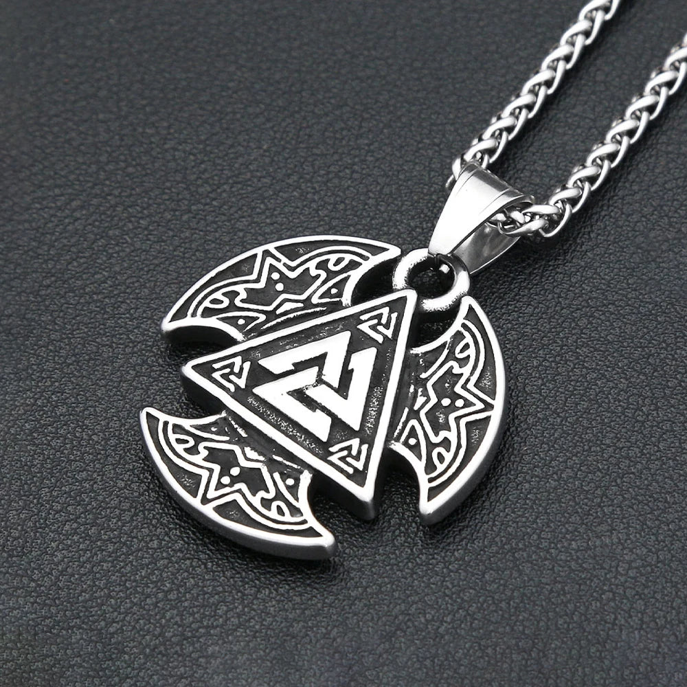 Valknut Triangle Pendant (316L)