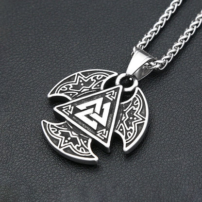 Valknut Triangle Pendant (316L)