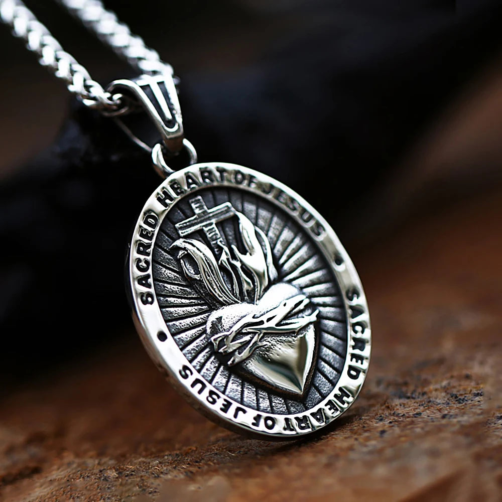 Sacred Heart Pendant (316L)