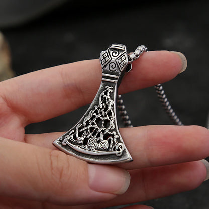 Viking Thor’s Axe Pendant Necklace (316L)