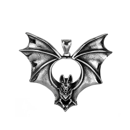 Men’s Gothic Bat Necklace – Stainless Steel Pendant