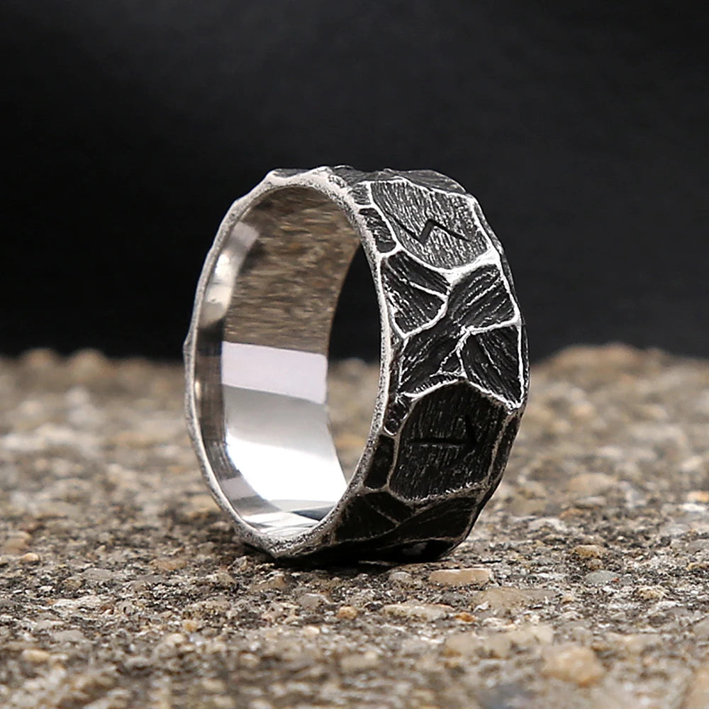 Runic Texture Ring (316L)