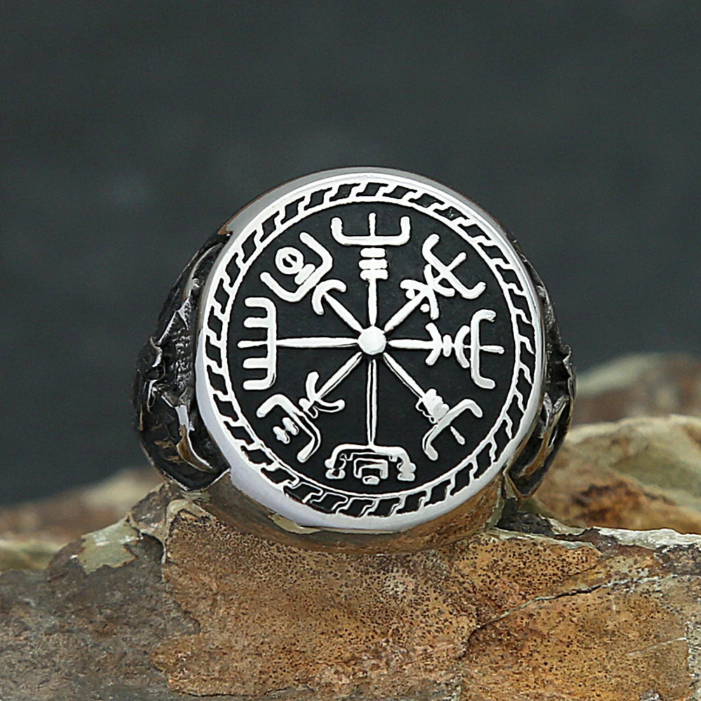 Viking Compass Ring (316L)