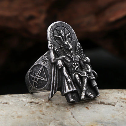 Men’s Dark Gothic Ring – Fallen Angel Design