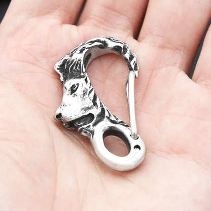 Lion Head Carabiner Keychain (316L)