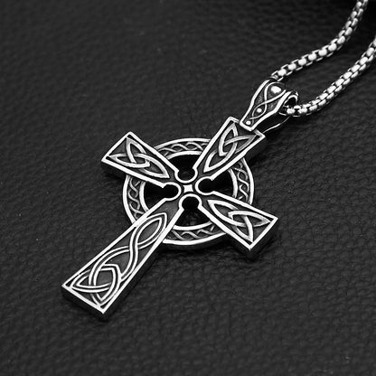 Celtic Knot Cross Necklace (316L)