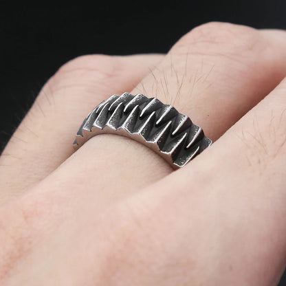 Men’s Gear Ring – Stainless Steel Industrial Design