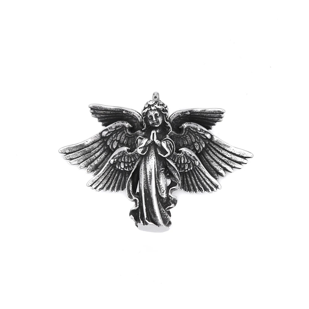 Guardian Angel Wings Pendant Necklace (316L)