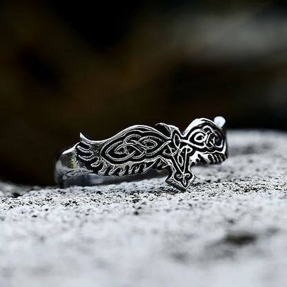 Nordic Raven Ring (316L)