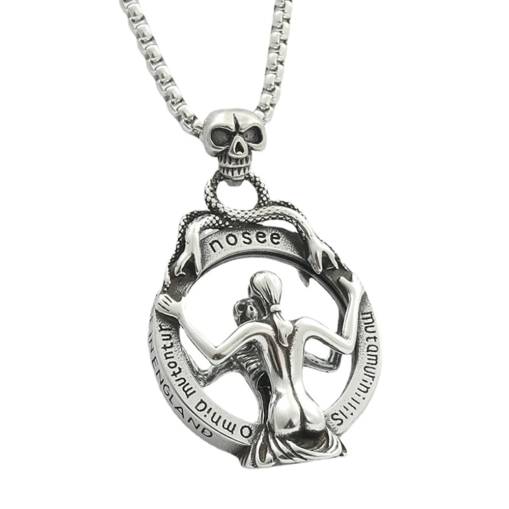 Skull Mirror Pendant (316L)