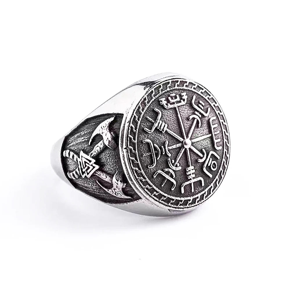 Viking Compass Ring (316L)