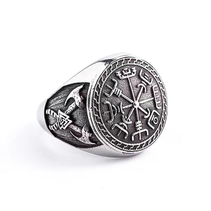 Viking Compass Ring (316L)