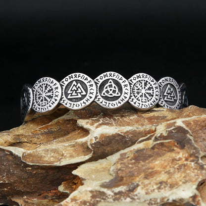 Viking Symbol Cuff Bracelet (316L)