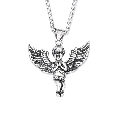 Guardian Angel Wings Pendant Necklace (316L)