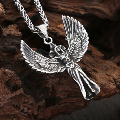Guardian Angel Wings Pendant Necklace (316L)