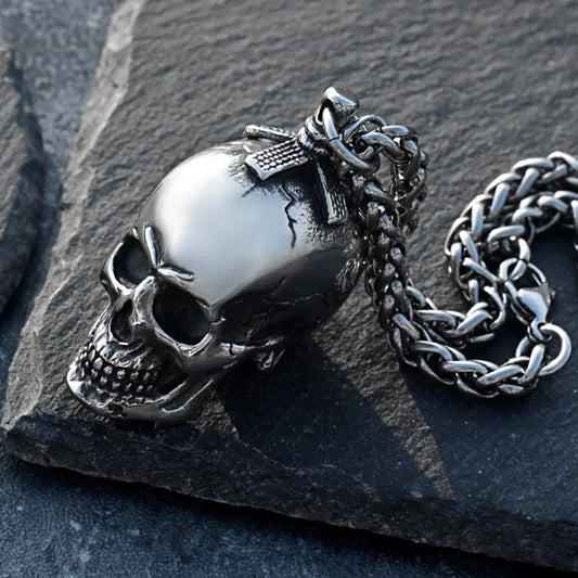 3D Skull Pendant Necklace (316L)