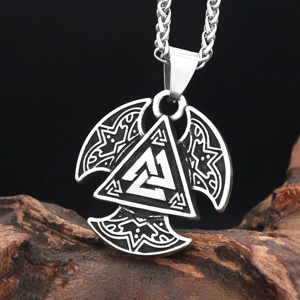 Valknut Triangle Pendant (316L)