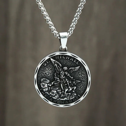 St. Michael Necklace – Guardian Archangel Pendant for Men