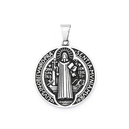 Saint Benedict Medal Pendant Necklace (316L)