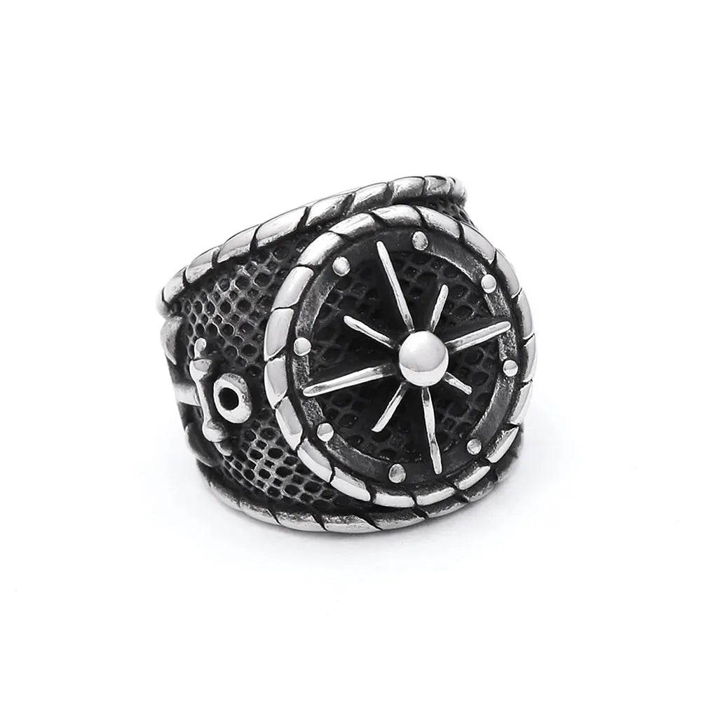 Viking Compass Ring Vegvísir (316L)