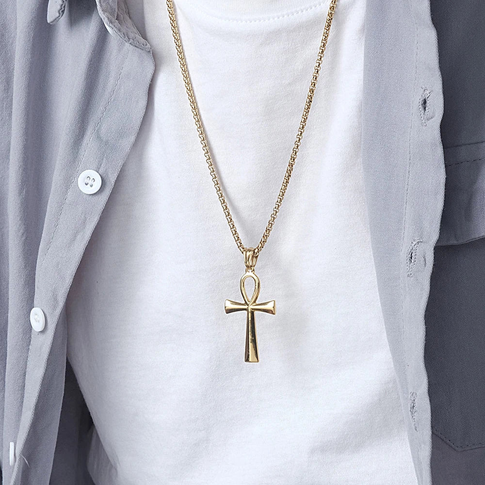Classic Egyptian Ankh Cross Necklace (316L)