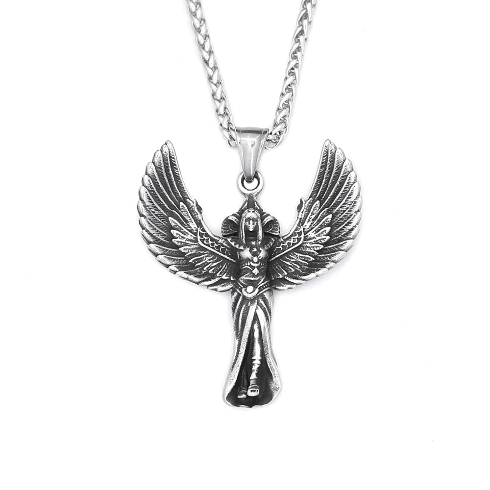 Guardian Angel Wings Pendant Necklace (316L)