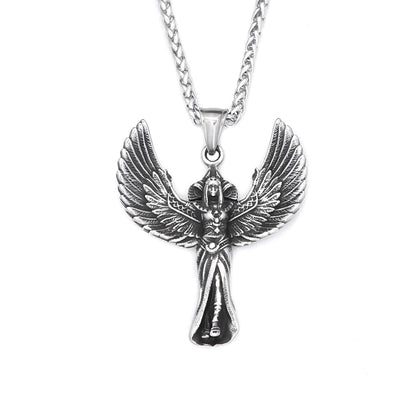 Guardian Angel Wings Pendant Necklace (316L)