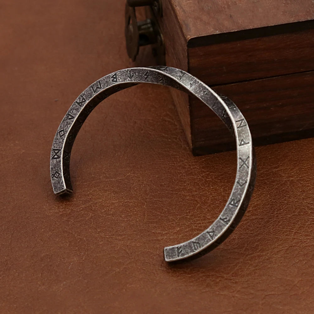 Viking Rune Möbius Cuff Bracelet (316L)
