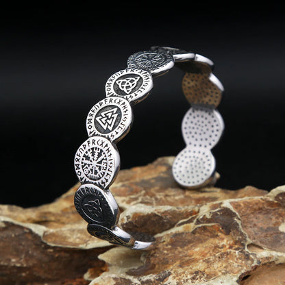 Viking Symbol Cuff Bracelet (316L)