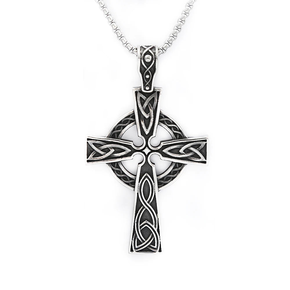 Celtic Knot Cross Necklace (316L)
