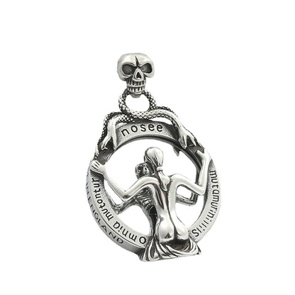 Skull Mirror Pendant (316L)
