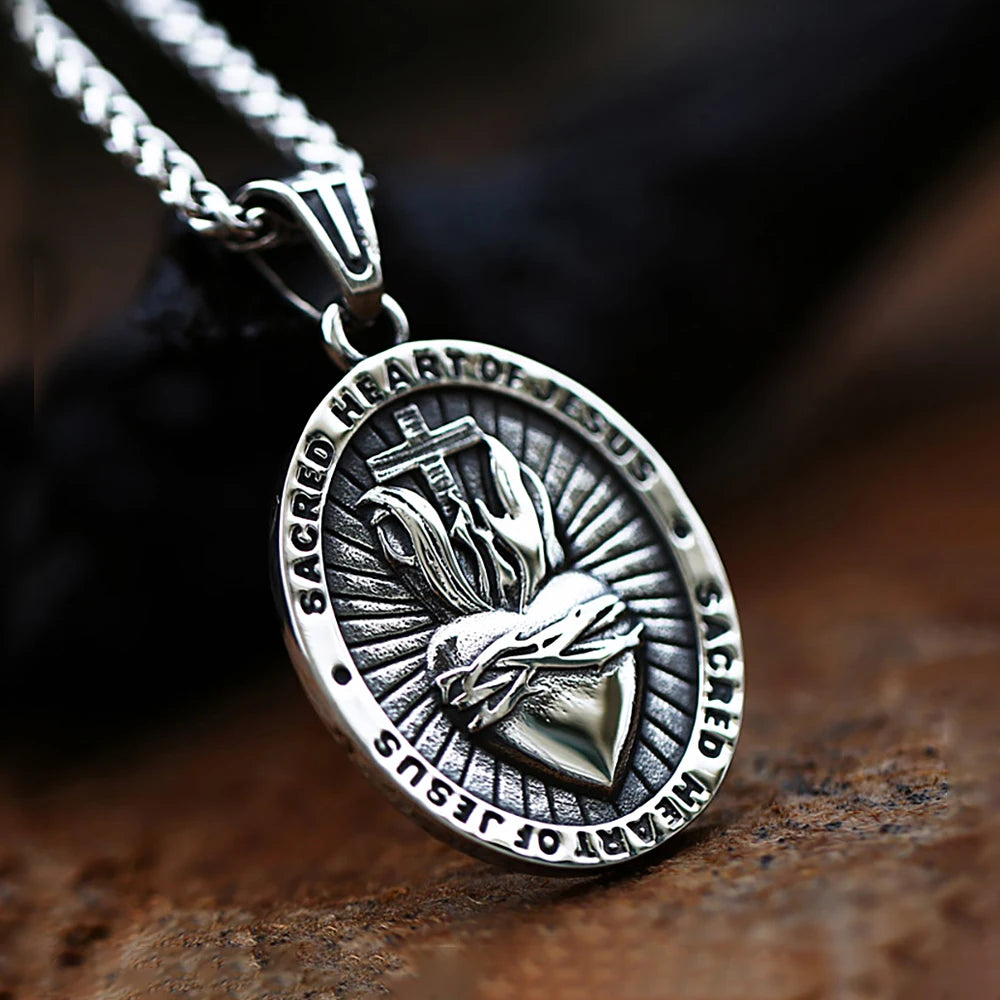 Sacred Heart Pendant (316L)