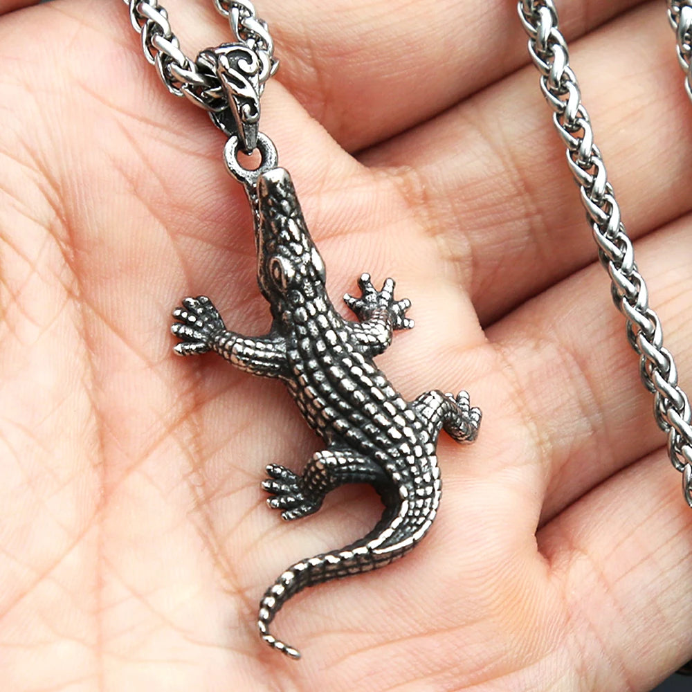 Crocodile Pendant Necklace (316L)
