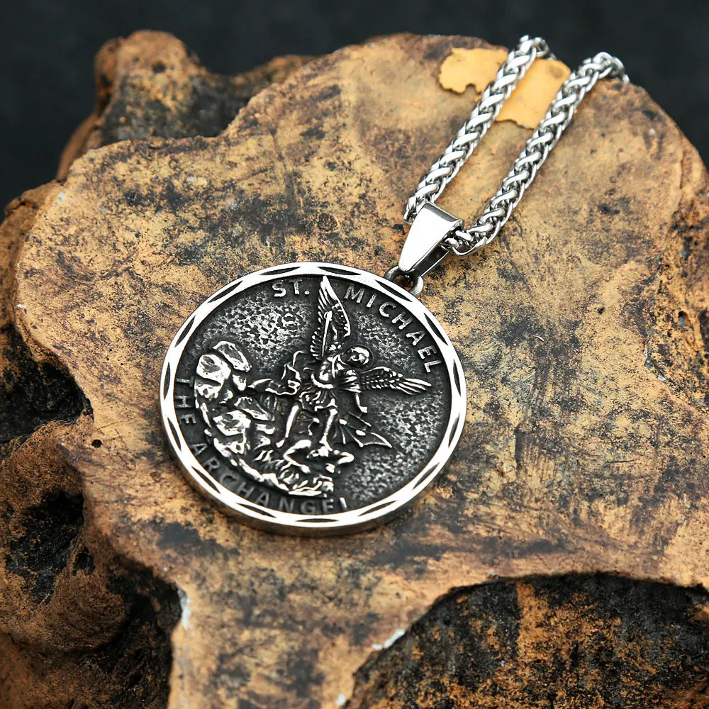 St. Michael Necklace – Guardian Archangel Pendant for Men