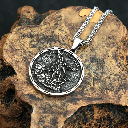 St. Michael Necklace – Guardian Archangel Pendant for Men