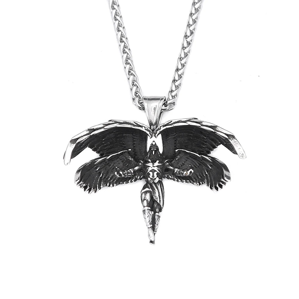 Guardian Angel Wings Pendant Necklace (316L)