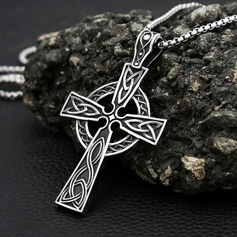 Celtic Knot Cross Necklace (316L)
