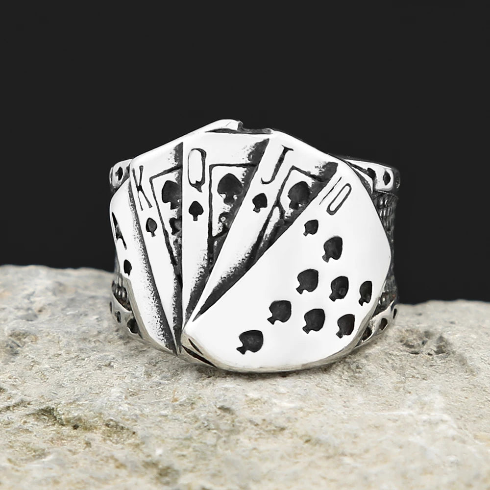 Lucky Cards Ring (316L)